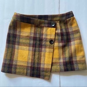 Plaid Wool Blend Mini Skirt | See U Soon | Anthropology | Sz. 4 , Small | NWT